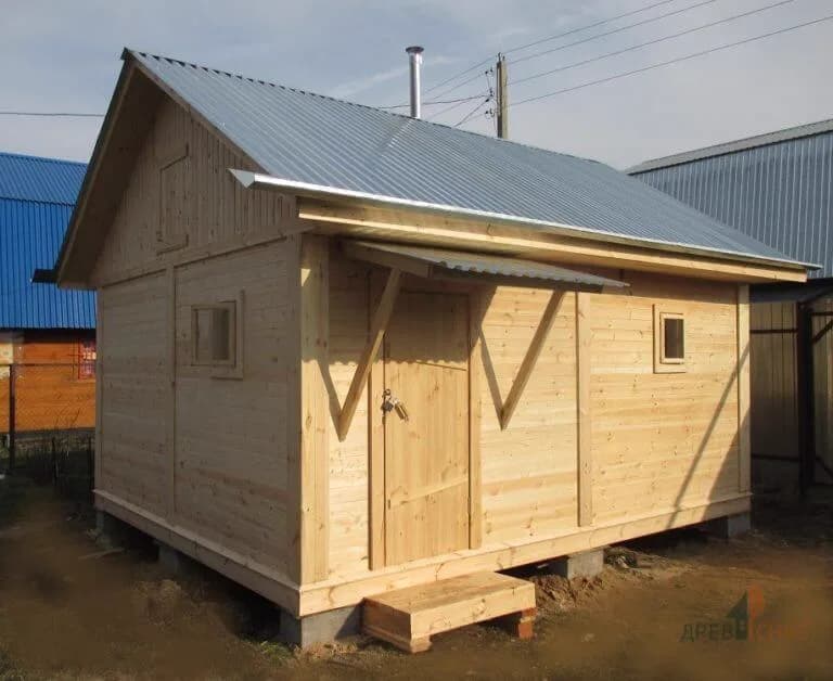 БК-8 Баня 4х5м, 2 перегородки, наружная отделка вагонка, парная 2х2 м